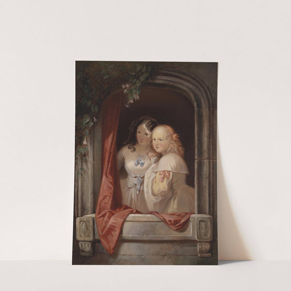 Zwei Mädchen am Fenster by Elisabeth Modell