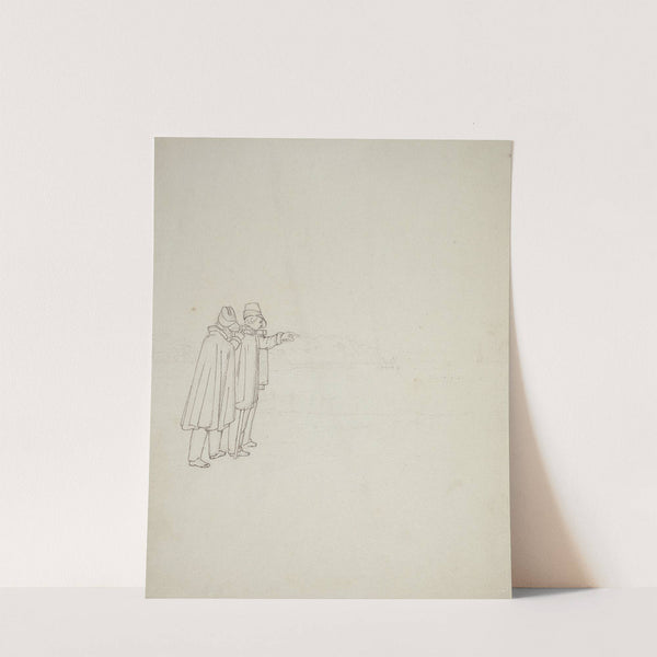 Zwei Männer auf das Meer weisend by Caspar David Friedrich