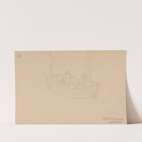 Zwei Männer im Kahn, fol. 30 by Johann Wilhelm Schirmer