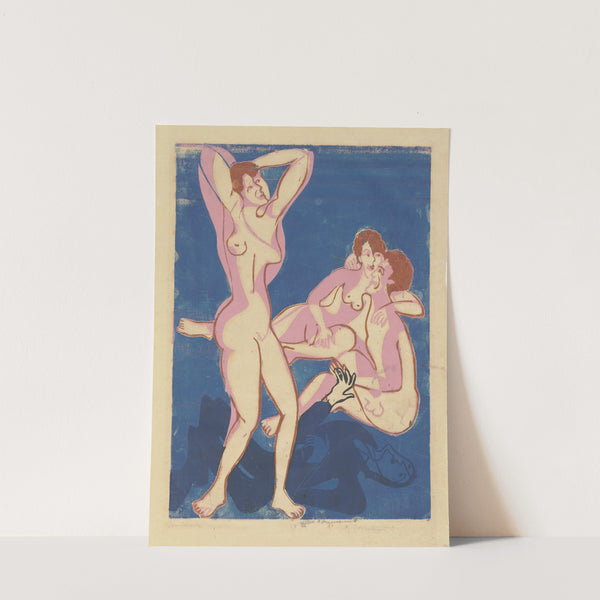 Zwei Männer und eine Frau (1934) by Ernst Ludwig Kirchner