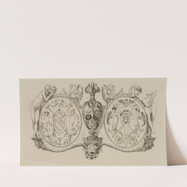 Zwei Medaillons im Fayence-Saal (1881) by Max Klinger