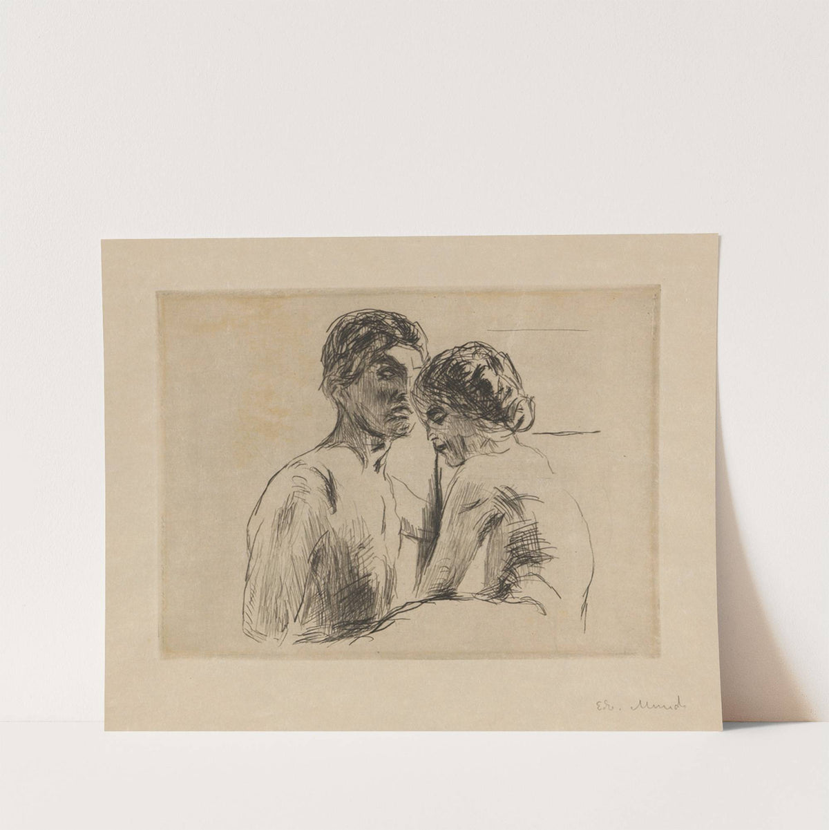 Zwei Menschen (1914) by Edvard Munch