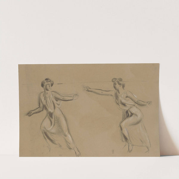 Zwei nach links laufende Frauen by Maurice Denis