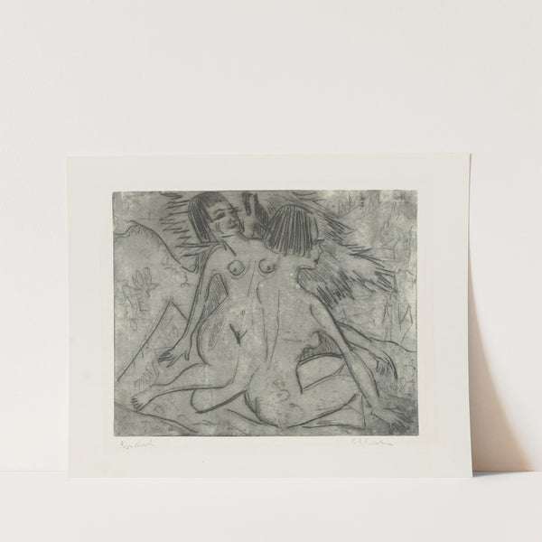 Zwei nackte Frauen am Waldrand (1921) by Ernst Ludwig Kirchner