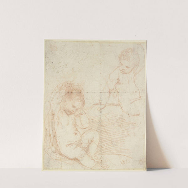 Zwei nackte Kleinkinder by Guercino