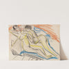 Zwei nackte Mädchen auf dem Bett (1913) by Ernst Ludwig Kirchner