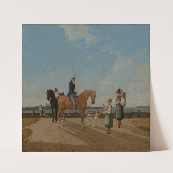 Zwei Reiter und zwei Blumenmädchen (1826) by Wilhelm von Kobell