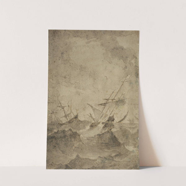 Zwei Segelboote auf stürmischer See (ca. 1780 – 1790) by Francesco Guardi