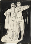 Zwei stehende Akte, sich abtrocknend (ca 1915)