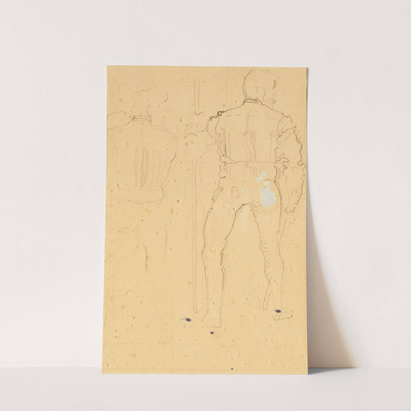 Zwei Studien zu Krieger by Ferdinand Hodler