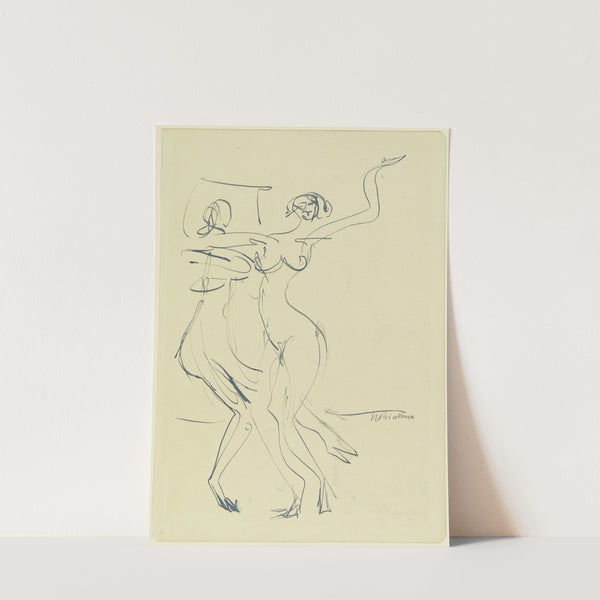 Zwei tanzende nackte Frauen (ca 1933) by Ernst Ludwig Kirchner