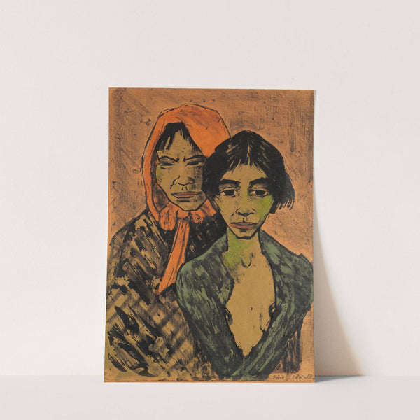 Zwei Zigeunerinnen (Zigeunermutter mit Tochter) (1926) by Otto Mueller