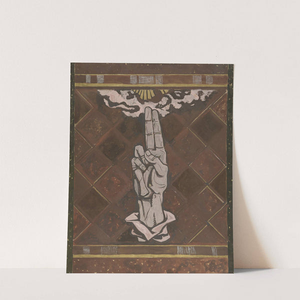 Zwerende hand; ontwerp voor figuur van de marmerdecoratie in de Hoge Raad te Den Haag by Richard Nicolaüs Roland Holst