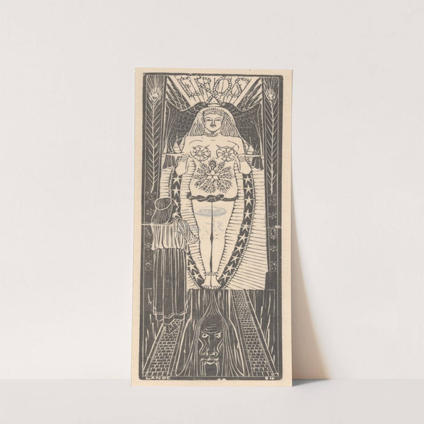 Zwevende figuur met twee roofvogels Eros by Mathieu Lauweriks