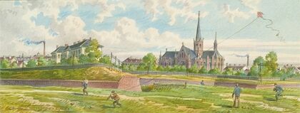 Zwischen Westbahn und Mariahilfer Linie (Blick auf den Linienwall)