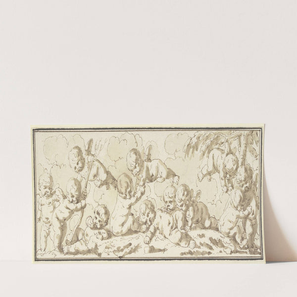 Zwölf spielende Amoretten by Louis-Felix de La Rue