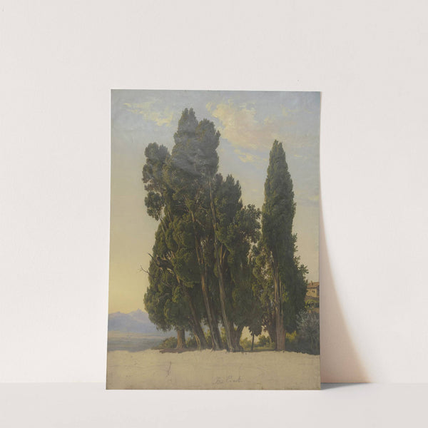 Zypressen im Park der Villa d'Este by Carl Morgenstern