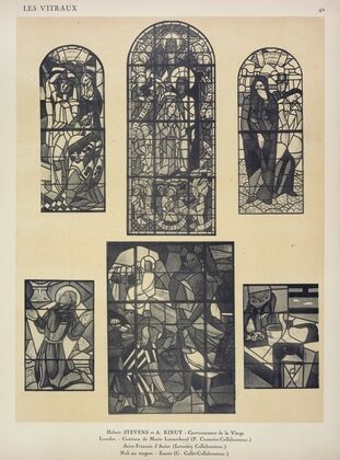 1, Lourdes; 2, Couronnement de la Vierge ; 3, GuÃ©rison de Marie Lemarchand; 4, Saint-FranÃ§ois-d’ Assise