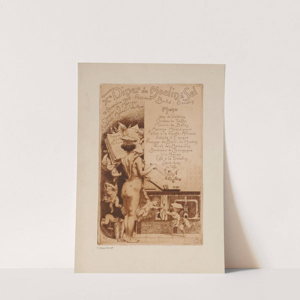 10e dîner du Moulin à Sel, le 18 novembre 1905, sous la présidence de Brillat-Savarin (1905) by Léon Lebègue