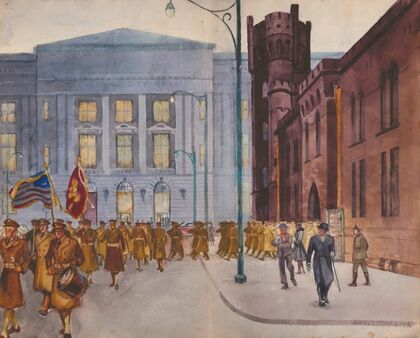 112th Engineers Cleveland Armory 6th Street and Lakeside (1940) — size preview