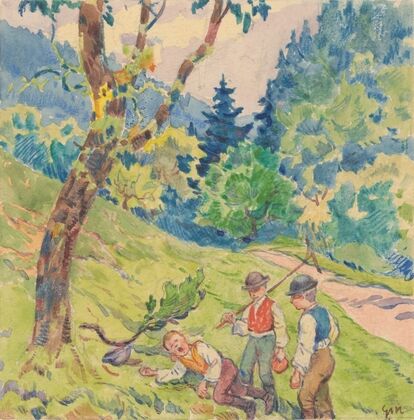 12. – Three Men at the Edge of the Woods