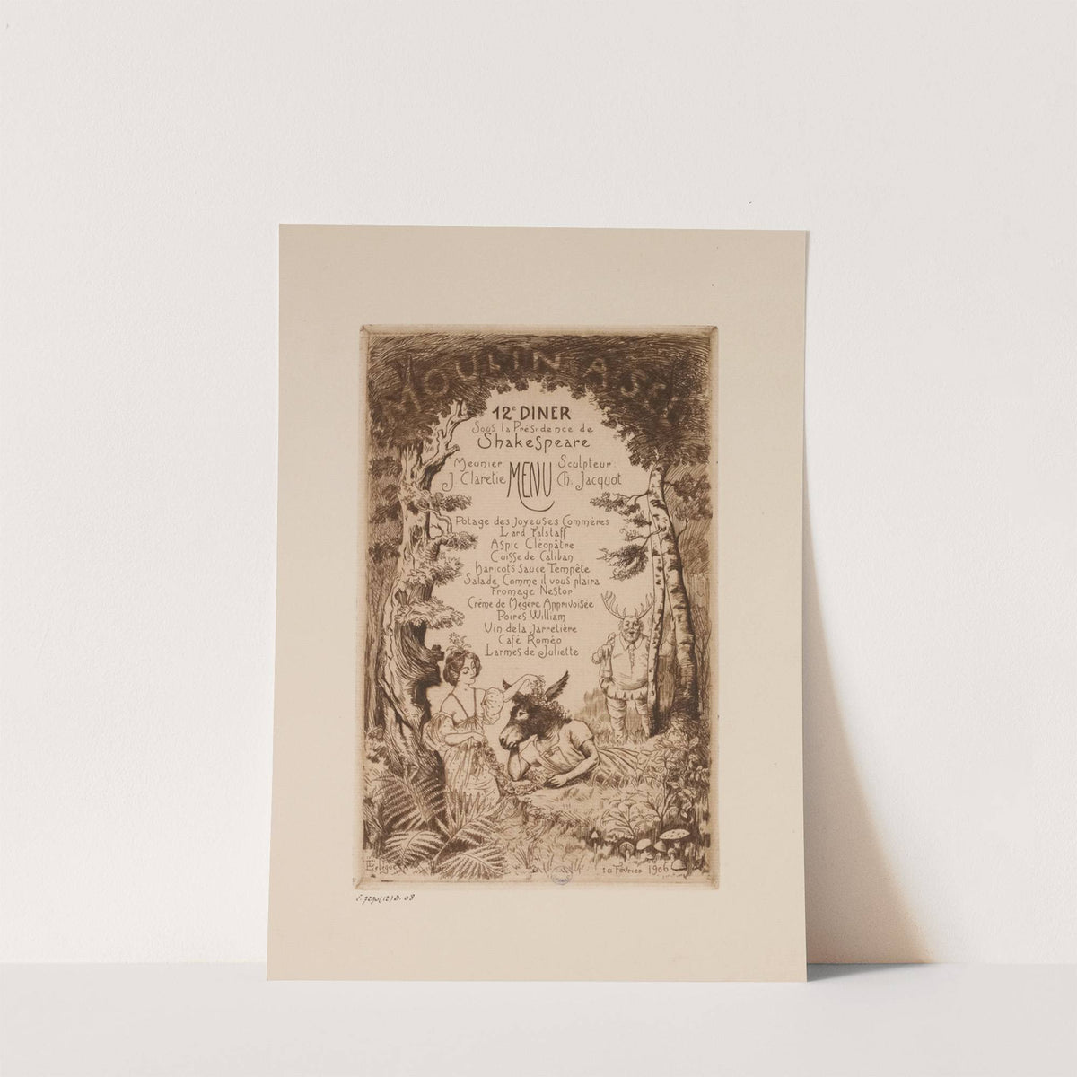 12e dîner du Moulin à Sel, le 10 février 1906, sous la présidence de Shakespeare (1906) by Léon Lebègue