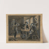16. Gavroche et les amis de l’A.B.C. chez la mère Hucheloup Gaités préalables (1865) by Alphonse Marie De Neuville