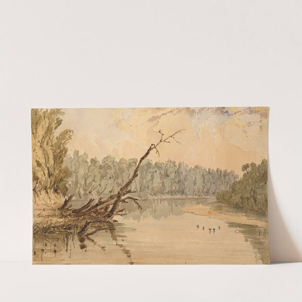 16 Miles Above the Mouth of the Ohio (1847) by Seth Eastman