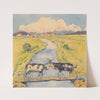 17. – Meeting of Two Goats on a Narrow Footbridge over a Brook (1932) by Gustáv Mallý