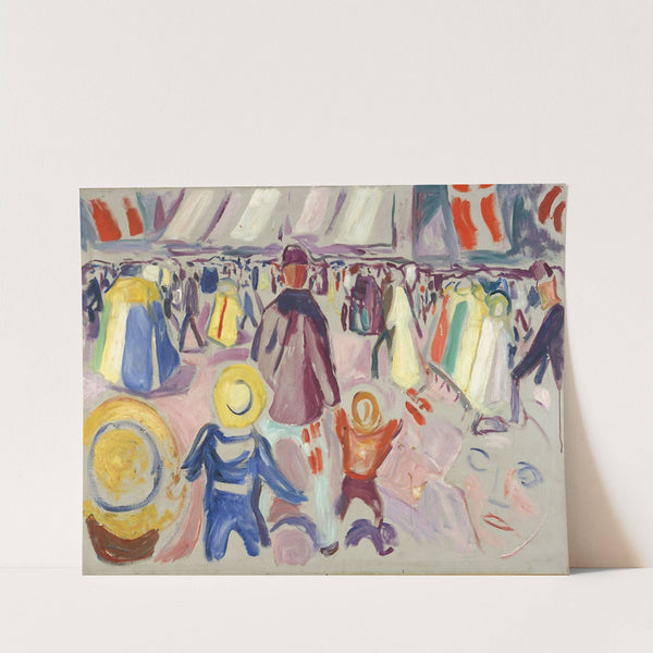 17th of May in a Small, Norwegian Town (1919) by Edvard Munch
