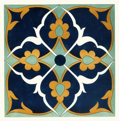 18 plates of ornamental tiles from the Afghan Boundary Commission Pl 13