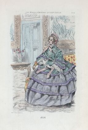 1856 [Women’s fashion in nineteenth-century Paris]