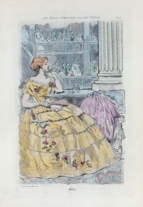 1857 [Women’s fashion in nineteenth-century Paris]