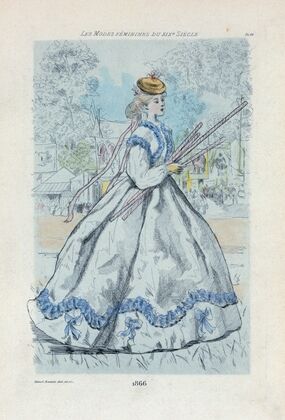 1866 [Women’s fashion in nineteenth-century Paris]