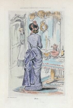 1872 [Women’s fashion in nineteenth-century Paris]