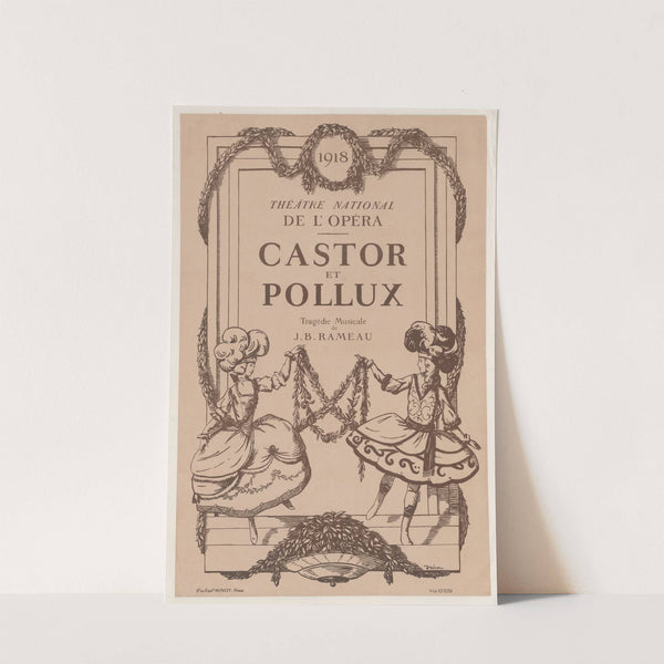 1918 Théâtre national de l’Opéra. Castor et Pollux (1918) by Jacques Drésa