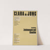 1988-1989, affiche voor tentoonstelling Clara de Jong by Malik