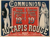 1ère communion. Au Tapis rouge, 65 & 67 rue du Faubourg St Martin (1875)