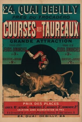 24, Quai Debilly Pres Du Trocadero Courses Aux Taureaux Grande Attraction (1880-1900)