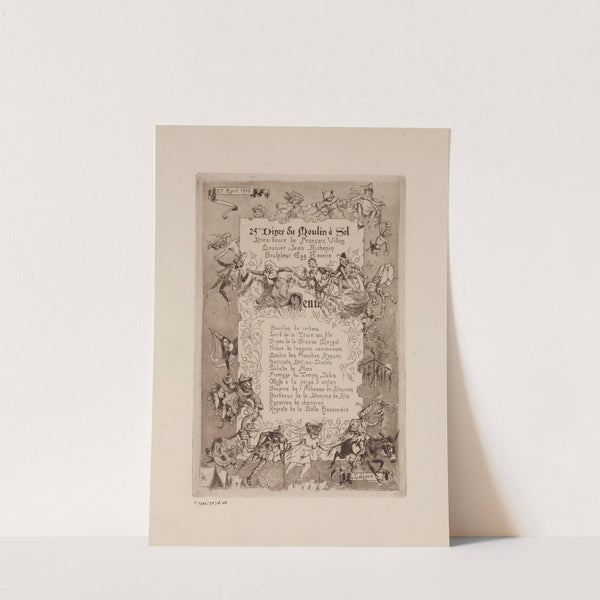 25e dîner du Moulin à Sel, le 27 avril 1908, sous la présidence de François Villon (1908) by Léon Lebègue