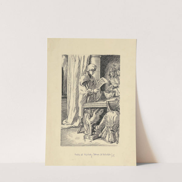 28. - He Was Standing by the Table, Holding Unrolled Scroll and Reading It by Andrej Kováčik