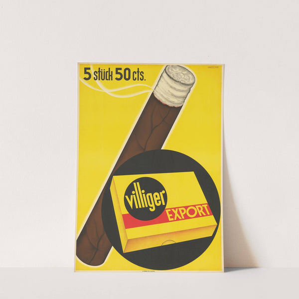 5 Stück 50 cts. – Villiger Export (1937) by Johannes Handschin