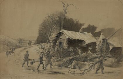 8th N.J.V. Camp near Matawoman Creek on the Potomac Charles Co. Md. Gen Hooker’s division