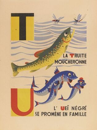 A. B. C.; Alphabet des petits poissons et des gros Pl.12 (1944)