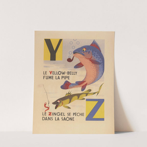 A. B. C.; Alphabet des petits poissons et des gros Pl.14 (1944) by Maurice Lorrain