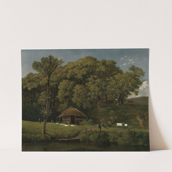 A Barn on the Bank of a Stream in Gelderland by Wouter Johannes van Troostwijk