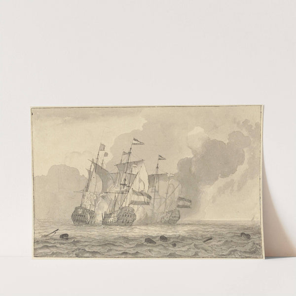 A Battle at Sea (1692) by Ludolf Backhuysen