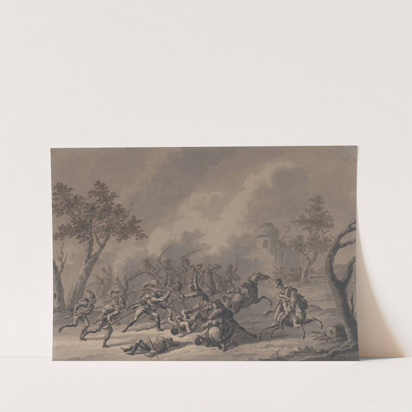A Battle Between Cavalrymen and Infantry by Follower of Dirk Langendijk