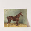 A Bay Horse with White Blaze in a Stable (1899) by Julius von Blaas