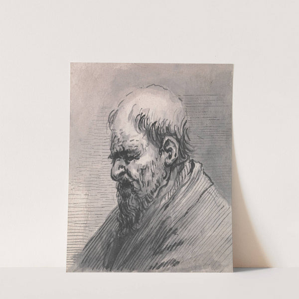 A Bearded Man Looking Down by Francis Le Piper